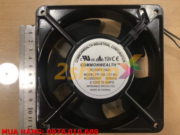 QUẠT COMMONWEALTH FP-108-1 S1-BU, 220VAC, 120x120x38mm