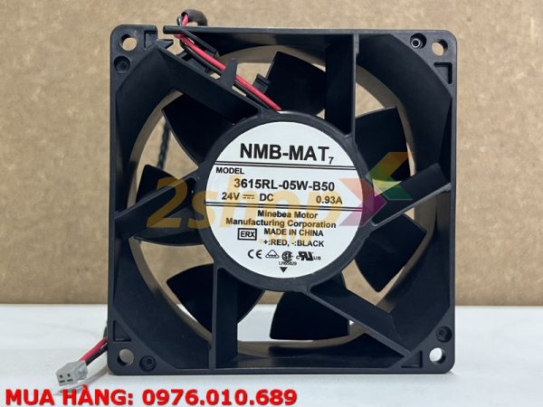 QUẠT NMB 3615RL-05W-B50, 24VDC, 92x92x38mm