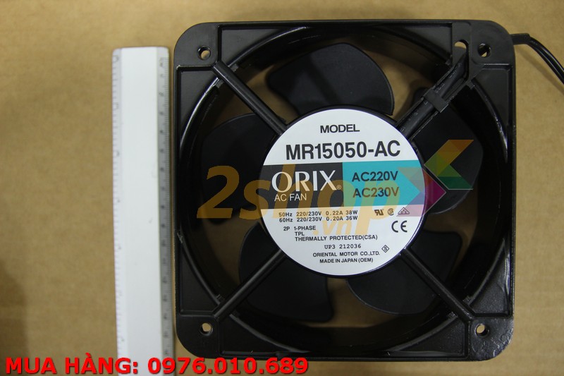 QUẠT ORIX MR15050-AC, 220-230VAC, 150x150x50mm