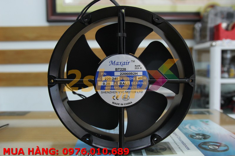 Quạt Maxair BT220 22060B2H, 220-240VAC, 220x60mm