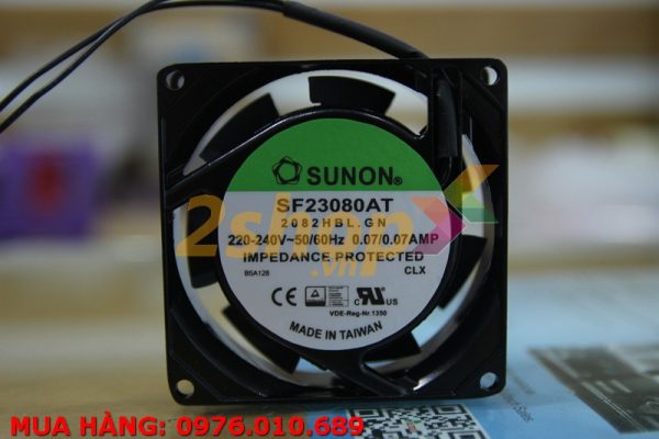 QUẠT SUNON SF23080AT 2082HBL.GN, 220-240VAC, 80x80x25mm