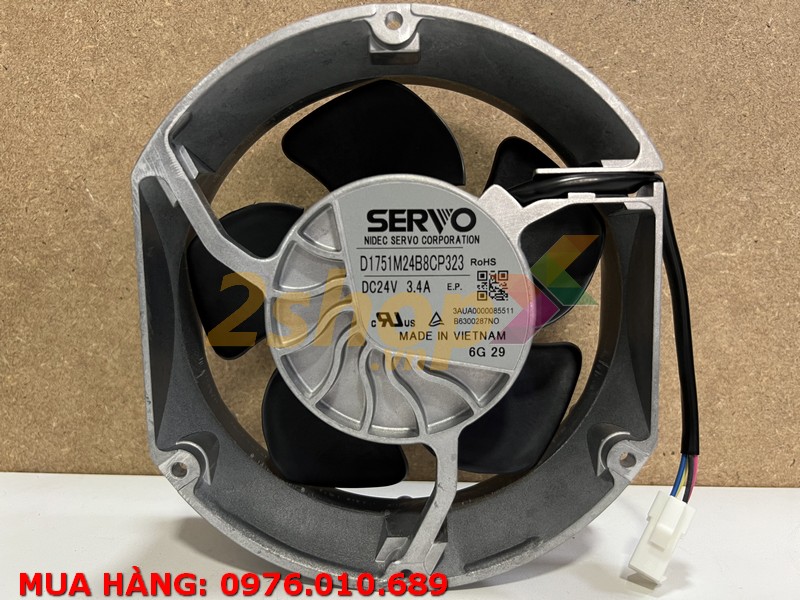 Quạt NIDEC SERVO D1751M24B8CP323, 24VDC, 172x150x51mm