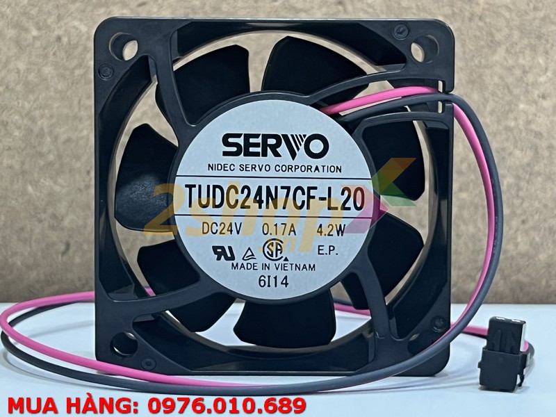Quạt NIDEC TUDC24N7CF-L20, 24VDC, 60x60x25mm
