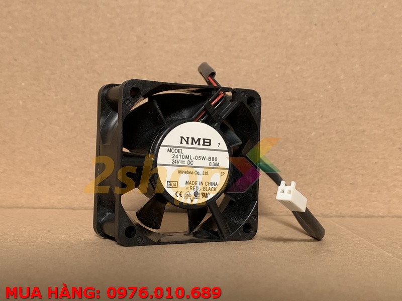 Quạt NMB 2410ML-05W-B80, 24VDC, 60x60x25mm