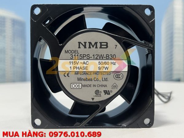QUẠT NMB 3115PS-12W-B30, 115VAC, 80x80x38mm