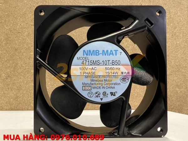 Quạt NMB 4715MS-10T-B50, 100VAC, 120x120x38mm
