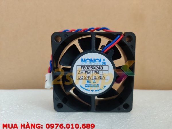 Quạt NONOISE F6025X24B, 24VDC, 60x60x25mm