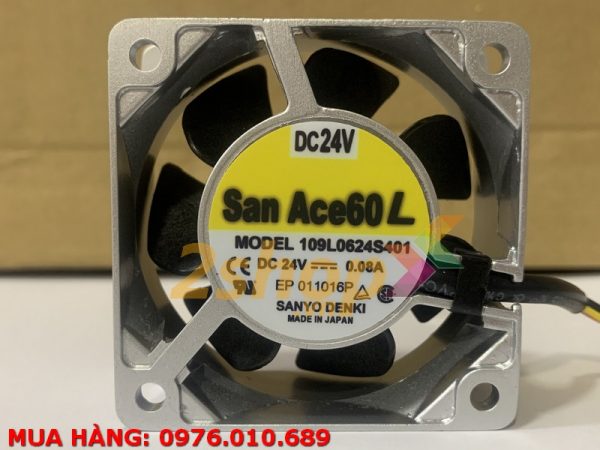 Quạt SANYO DENKI 109L0624S401, 24VDC, 60x60x25mm