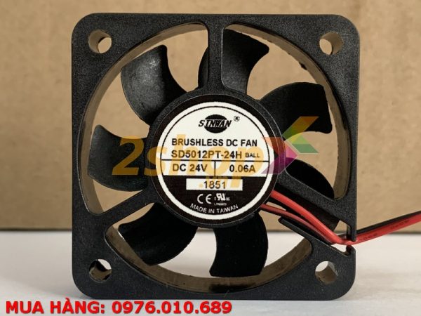 Quạt SINWAN SD5012PT-24H, 24VDC, 50x50x12mm