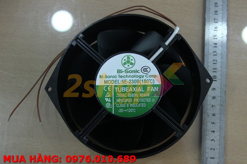 Quạt Bi-Sonic 5E-230B(180°C), 230VAC, 170x150x55mm