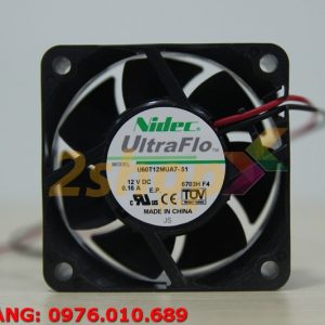 QUẠT NIDEC U60T12MUA7-51, 12VDC, 60x60x25mm