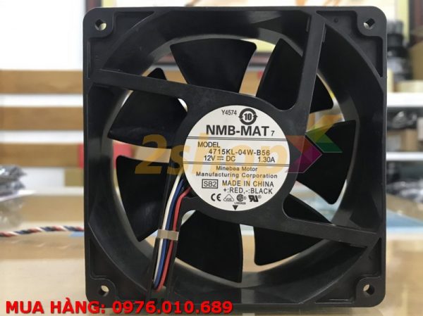 Quạt NMB 4715KL-04W-B56, 12VDC, 120x120x38mm