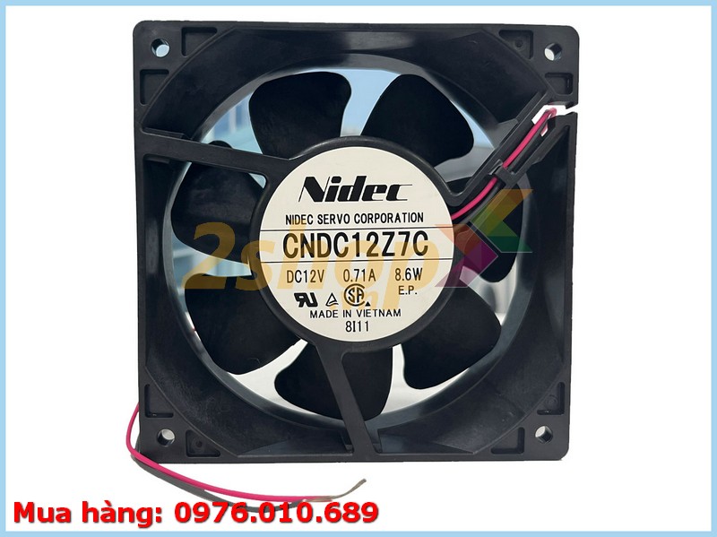 QUẠT NIDEC CNDC12Z7C, 12VDC, 120x120x38mm