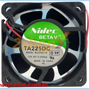 QUẠT NIDEC M33455-16, 12VDC, 60x60x25mm