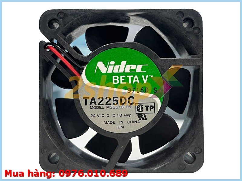 QUẠT NIDEC M33516-16, 24VDC, 60x60x25mm