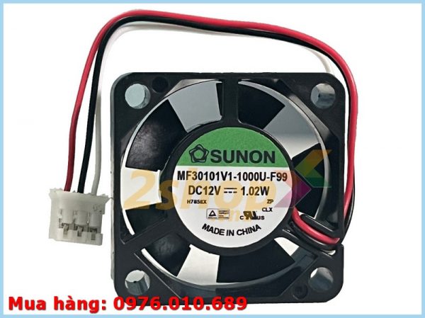 QUẠT SUNON MF30101V1-1000U-F99, 12VDC, 30x30x10mm