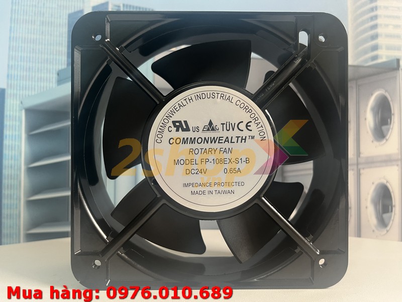 Quạt COMMONWEALTH FP-108EX-S1-B, 24VDC, 150x150x50mm
