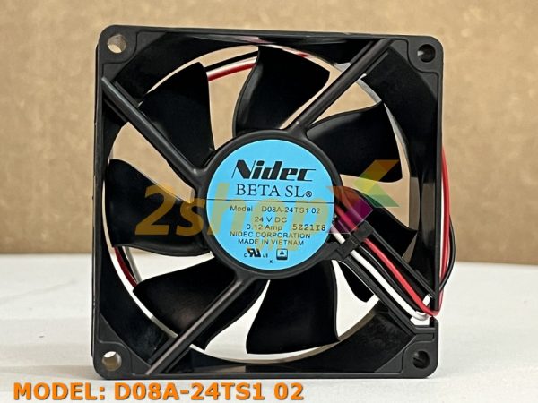 QUẠT NIDEC D08A-24TS1 02, 24VDC, 80x80x25mm