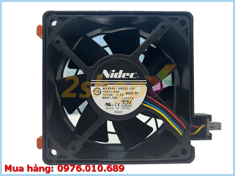 QUẠT NIDEC M35556-35DEL10F, 12VDC, 92x92x38mm
