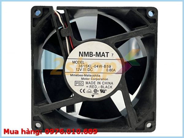 QUẠT NMB 3615KL-04W-B59, 12VDC, 92x92x38mm