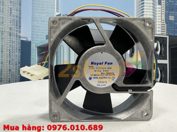 Quạt ROYAL FAN STD12A4-A38, 12VDC, 120x120x25mm