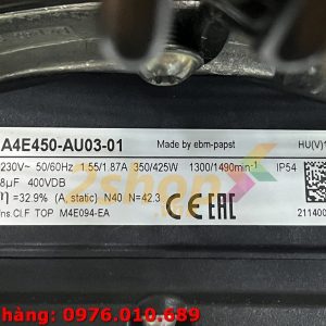 Quạt EBMPAPST A4E450-AU03-01, 230VAC, 450mm