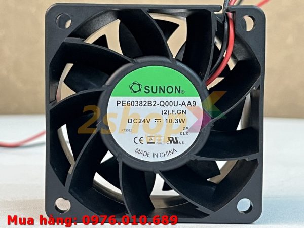 Quạt SUNON PE60382B2-Q00U-AA9, 24VDC, 60x60x38mm