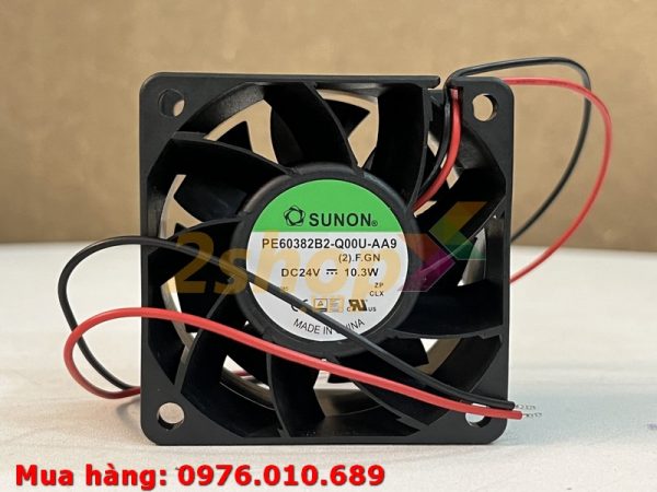 Quạt SUNON PE60382B2-Q00U-AA9, 24VDC, 60x60x38mm