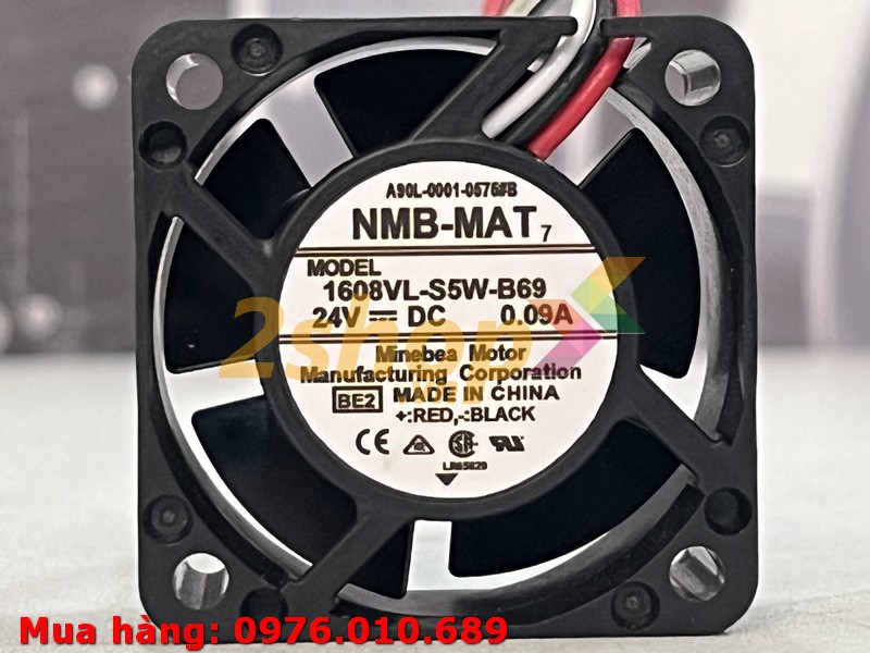 Quạt NMB 1608VL-S5W-B69(A90L-0001-0576#B), 24VDC, 40x40x20mm
