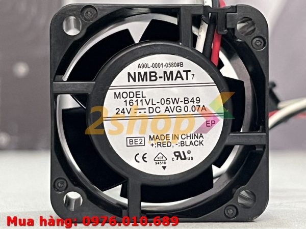 Quạt NMB 1611VL-05W-B49(A90L-0001-0580#B), 24VDC, 40x40x28mm