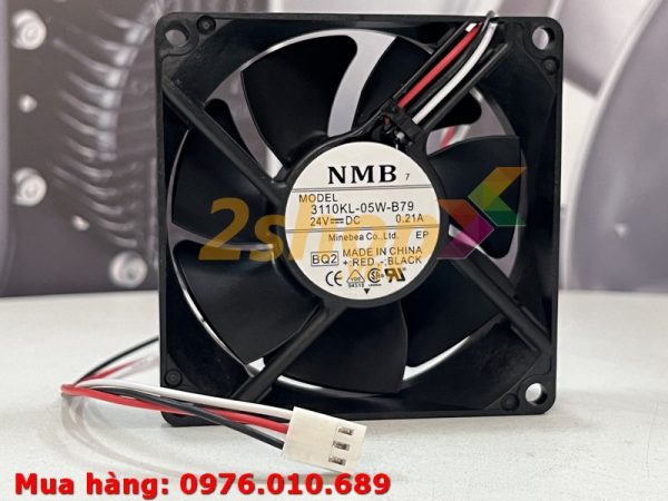 Quạt NMB 3110KL-05W-B79, 24VDC, 80x80x25mm