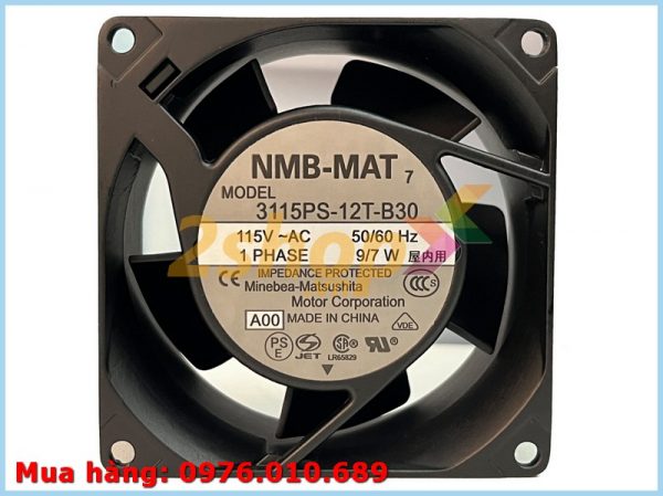 QUẠT NMB 3115PS-12T-B30, 115VAC, 80x80x38mm