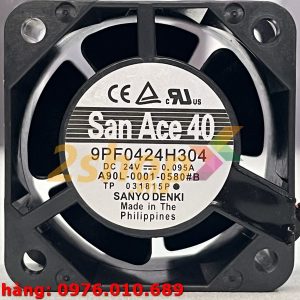 Quạt SANYO DENKI 9PF0424H304(A90L-0001-0580#B), 24VDC, 40x40x28mm