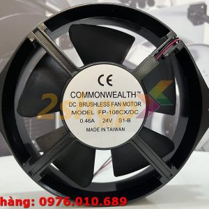 Quạt COMMONWEALTH FP-108CX/DC S1-B, 24VDC, 162x150x38mm