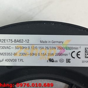 Quạt EBMPAPST R2E175-BA62-12, 230VAC, 175mm