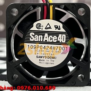 Quạt SANYO DENKI 109P0424H7D01, 24VDC, 40x40x15mm