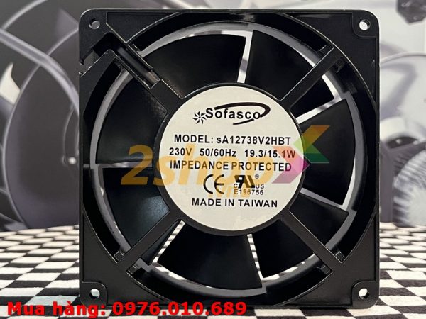 Quạt tủ điện SOFASCO SA12738V2HBT, 230VAC, 127X127X38MM