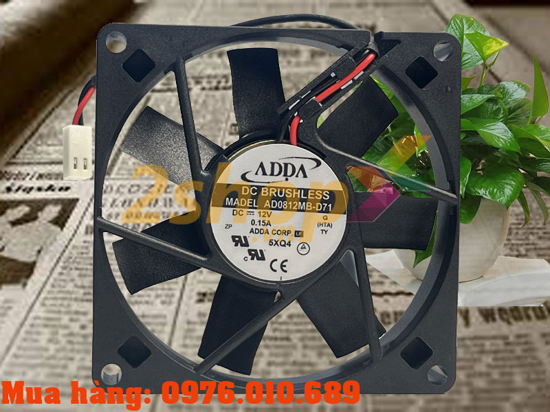 Quạt ADDA AD0812MB-D71, 12VDC, 80x80x15mm