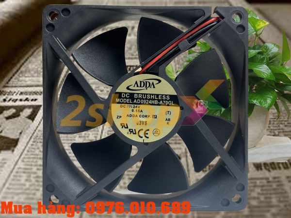 Quạt ADDA AD0924HB-A70GL, 24VDC, 92x92x25mm