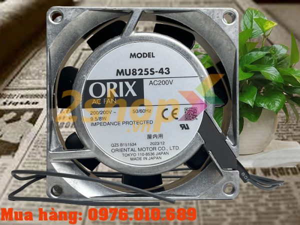 QUẠT ORIX MU825S-43, 200VAC, 80x80x25mm