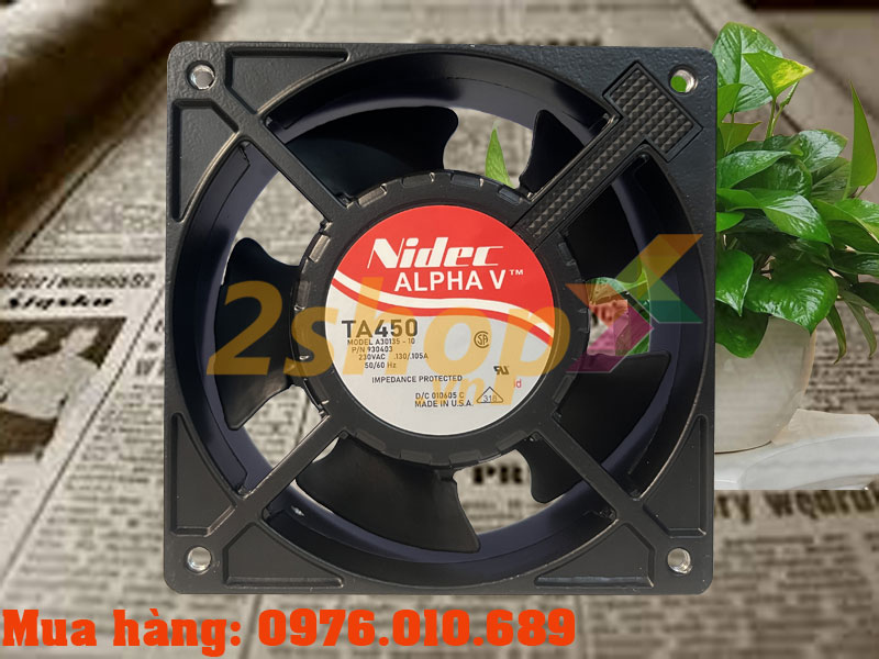 QUẠT NIDEC TA450 A30135-10, 230VAC, 120x120x38mm