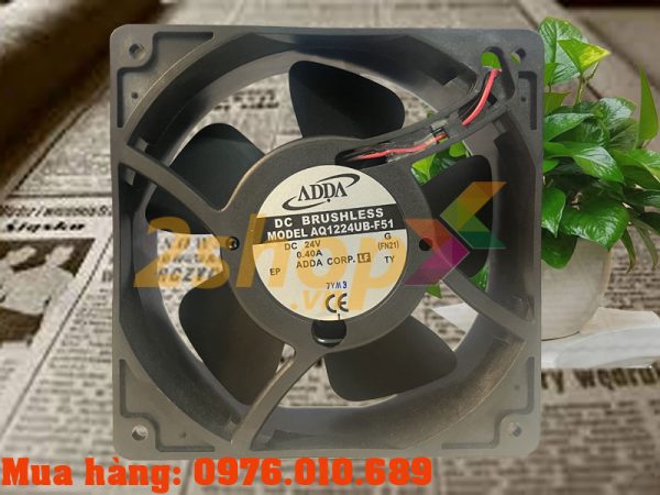 Quạt ADDA AQ1224UB-F51, 24VDC, 120x120x38mm