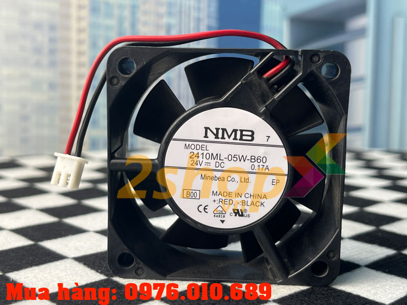 Quạt biến tần NMB 2410ML-05W-B60, 24VDC, 60x60x25mm