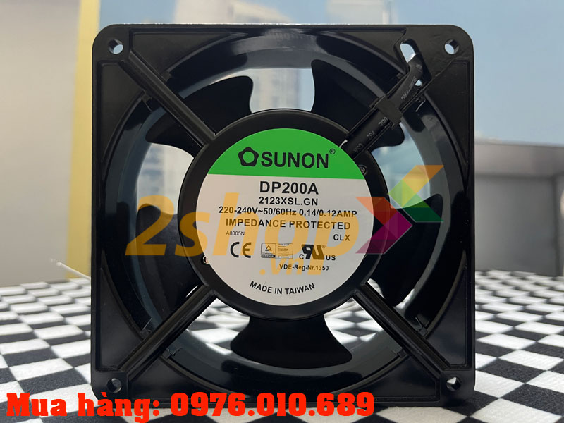 QUẠT SUNON DP200A-2123XSL.GN, 220-240VAC, 120x120x38mm