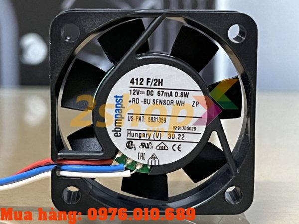 Quạt EBMPAPST 412F/2H, 12VDC, 40x40x10mm