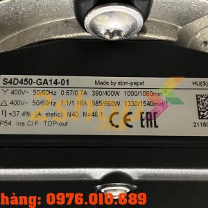 Quạt EBMPAPST S4D450-GA14-01, 400VAC, 450mm