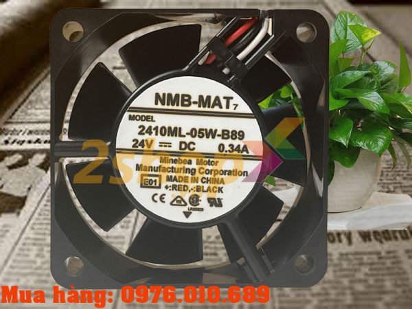 Quạt biến tần NMB 2410ML-05W-B89, 24VDC, 60x60x25mm