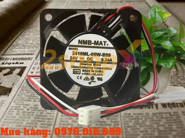 Quạt biến tần NMB 2410ML-05W-B89, 24VDC, 60x60x25mm