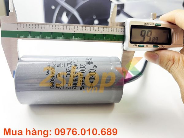 Tụ điện CD60 200uF, 450VAC Dây cắm
