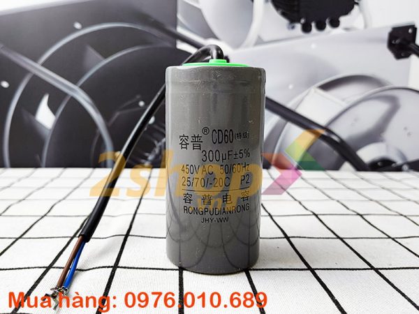 Tụ điện CD60 300uF, 450VAC Dây cắm